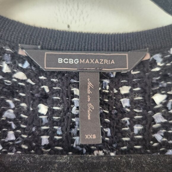 BCBG Maxazria Speckled Black Comfy Cardigan Sweater Women's XXS - Picture 5 of 5